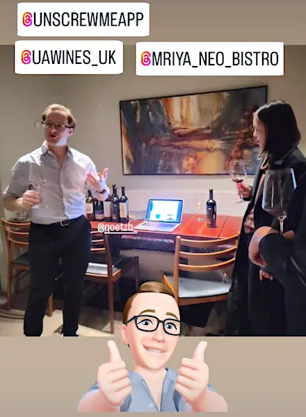 Goetz wrapping up our UnscrewMe wine tasting experience. 🤓