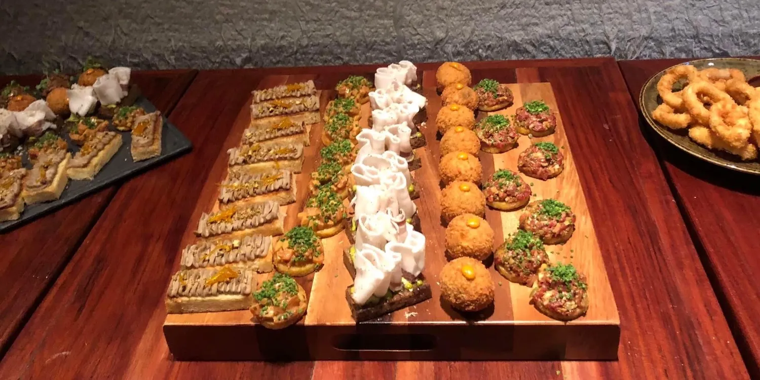 Delicious selection of snacks provided by Olga and her team at Mriya Neo Bistro in Old Brompton Road, Kensington & Chelsea, London. 😍